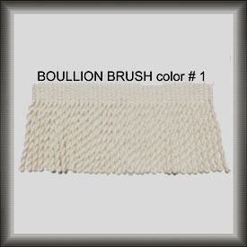 Boullion brush fringe