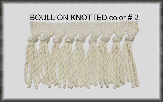 Turkish Boullion Knotted Rug Fringe