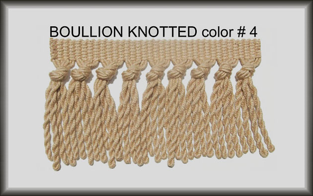 Turkish Boullion Knotted Rug Fringe