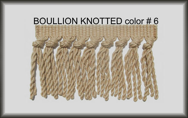 Turkish Boullion Knotted Rug Fringe