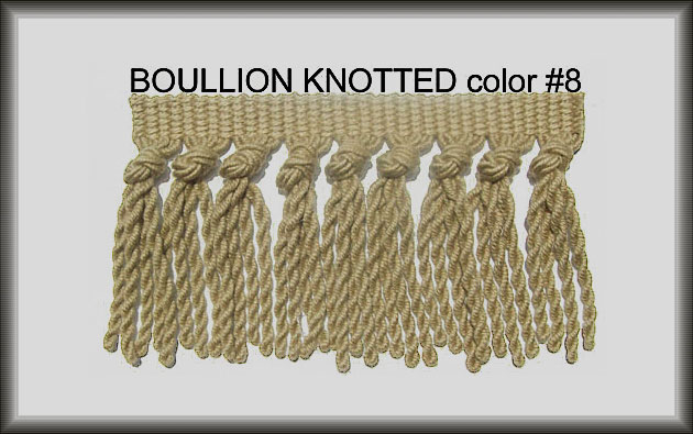 Turkish Boullion Knotted Rug Fringe